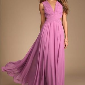 Lulus Vivid Imagination Lilac Cutout Maxi Dress